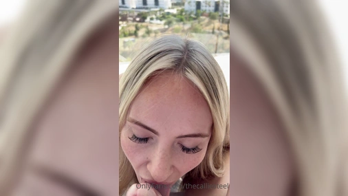 Callie Steel Giving Blowjob And Swallowing Load of Cum