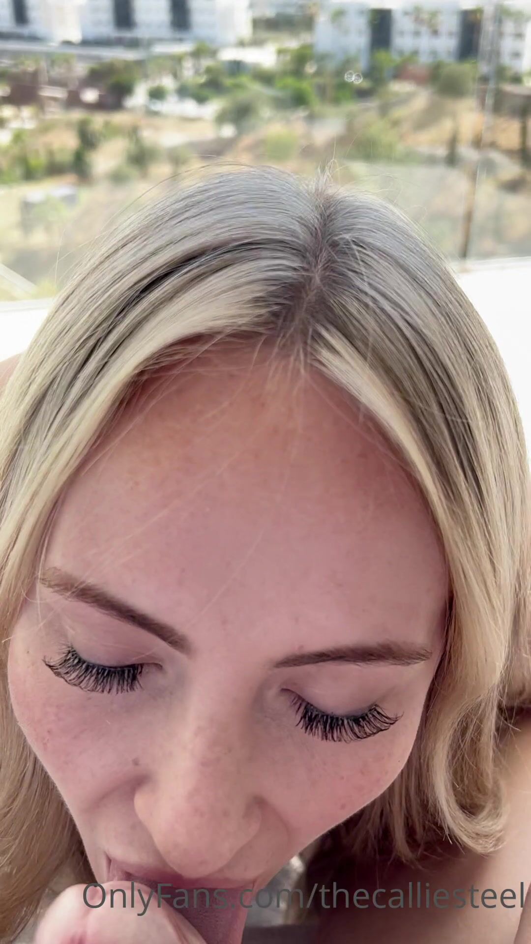 Callie Steel Giving Blowjob And Swallowing Load of Cum