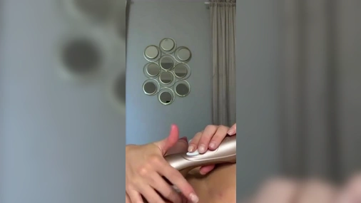 Swedish babe Nadja steding using vibrator in her tight pussy