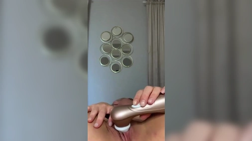 Swedish babe Nadja steding using vibrator in her tight pussy
