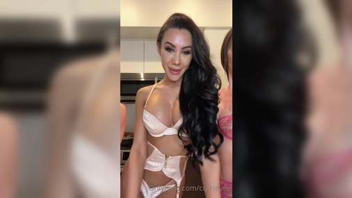 Julia Sandoval With Topless Lesbian Friends In The Kitchen