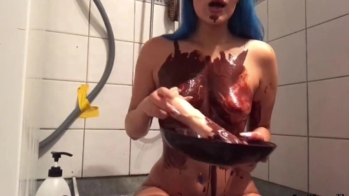 Swedish Angelica Lindholm - Chocolate shower