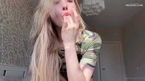 Lexipoy Using Sex Toys In Army Shirt