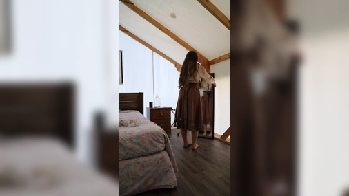 Abby Opel Strips In The Mirror