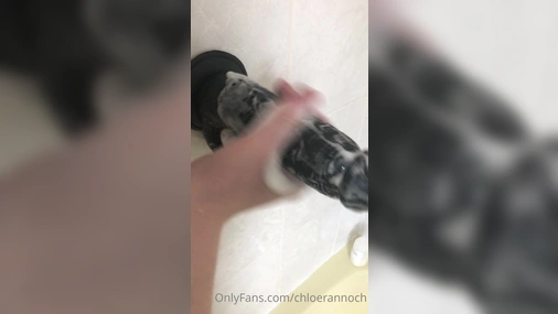 Okichloe Handjob Practice On Big Dildo