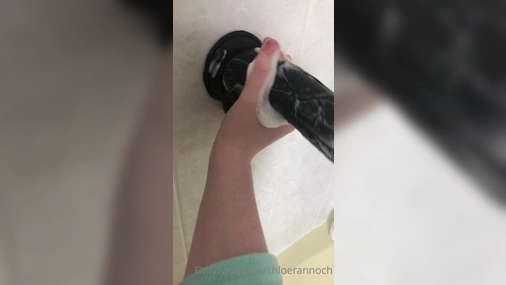Okichloe Handjob Practice On Big Dildo