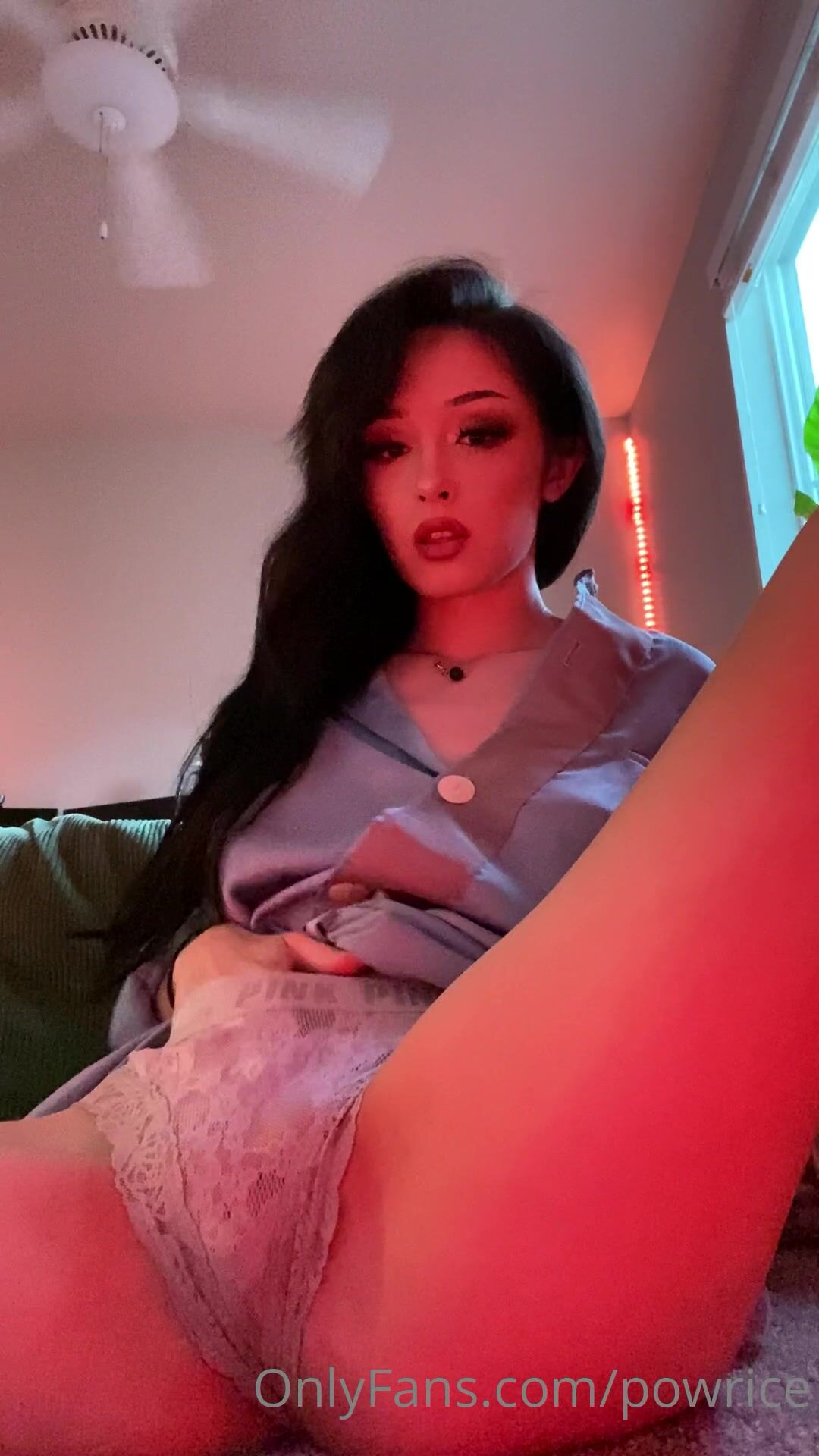 Powrice Pulls Over Panties To Masturbate With Fingers