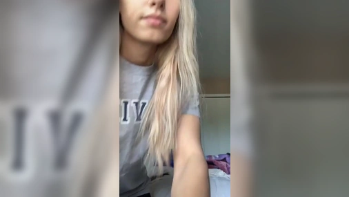 Fit girl masturbates