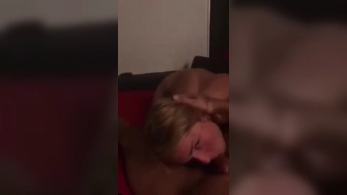 Swedish milf sucking cock and licking balls
