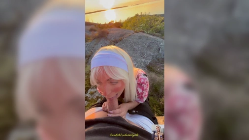 Elin Swede blowjob in beautiful sunset