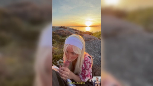 Elin Swede blowjob in beautiful sunset