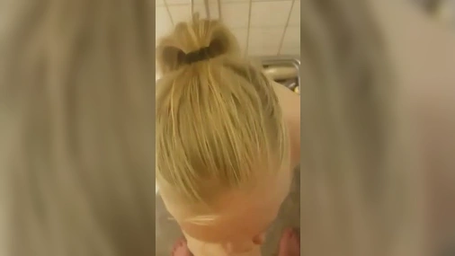 Swedish blonde bj in bathroom
