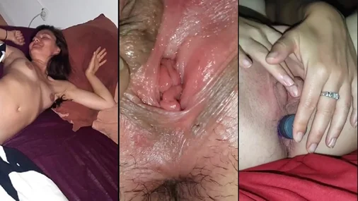 Melly massiert ihre Muschi mit einem Vibrator