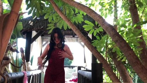LalaGi Outdoor Posing In Sexy Dress Compilation