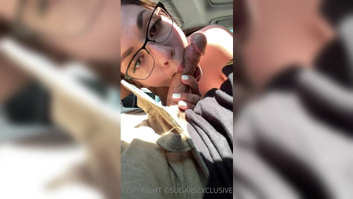 Sugarsexclusive Sucking Cock in Car While Driving