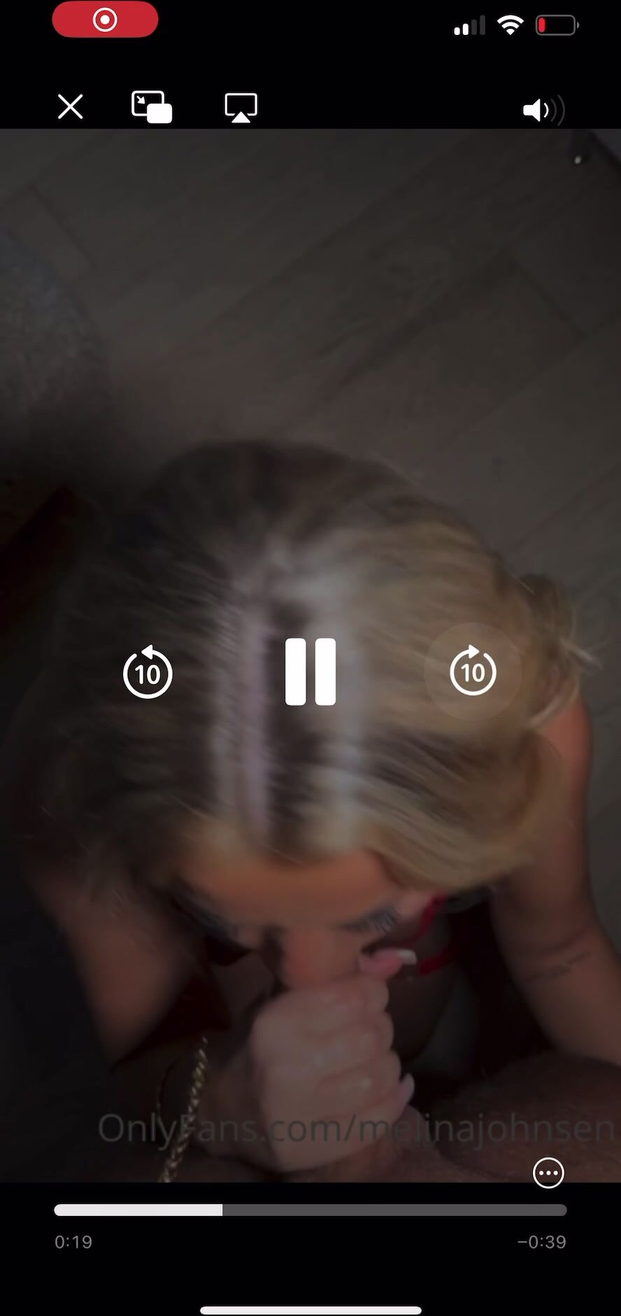 Melina Johnsen blowjob Whit facial