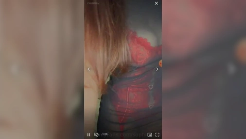 Sophie Rain strips and shows her amazing big naked tits