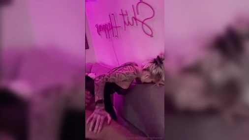 Josefin Ottosson  doggystyle sex in sofa