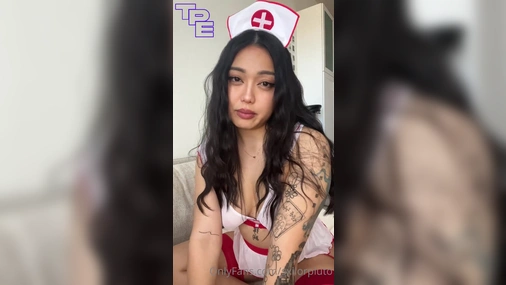 Love Tera Footjob With Dildo In Nurse Costume