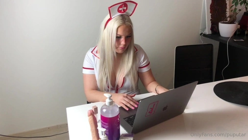 Slutty Finnish Nurse Puputar Sucking And Riding on Big Dildo