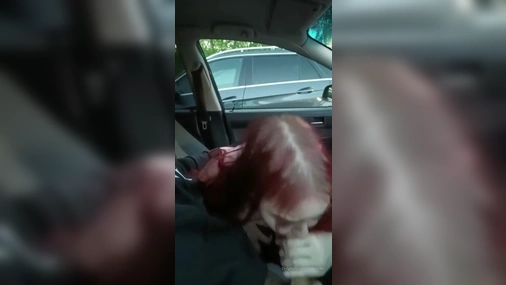 Hot Finnish Redhead Tallthinfin Gives Blowjob in Car