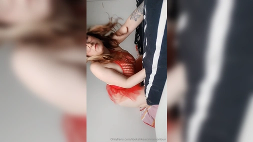 Slutty Finnish Girl Cinnamonbun Fucking Big White Dildo in Doggy