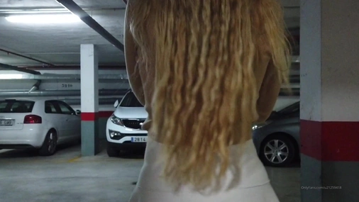 Beautiful Naughty Blondie Gives Rough Blowjob In Public