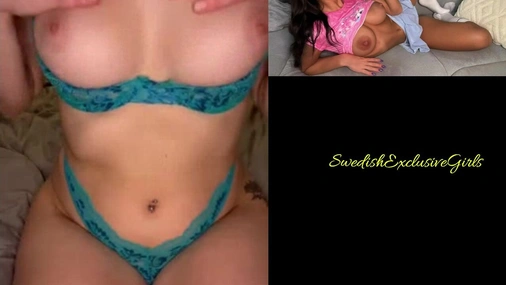Swedish Milf HotJennifer playing with her big tits