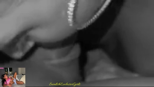 Swedish Babe Emsi sucking the veins out of big dick