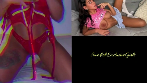 Swedish tattooed Babe Eliin flashing her big tanned  tits