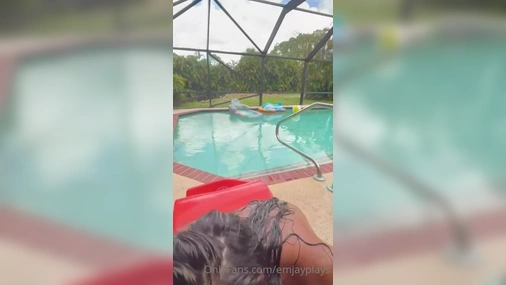Emily Rinaudo Outdoor Pool Sextape