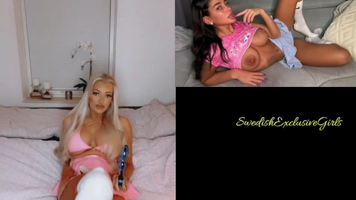 Norwegian Babe Iselin Michelsen  hot dildo pussy masturbation in bedroom
