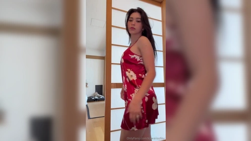 Aishah Sofey Stripping in Hot Chinese Dress