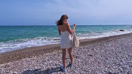 Anna Ralphs Quickie Sextape in Public Beach