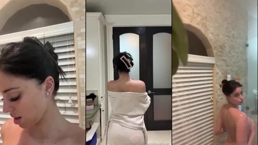 Camilla Araujo Sich ausziehen, nackt sein und duschen