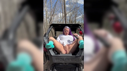 Demon Demi Outdoor Masturbation And Dildo Riding