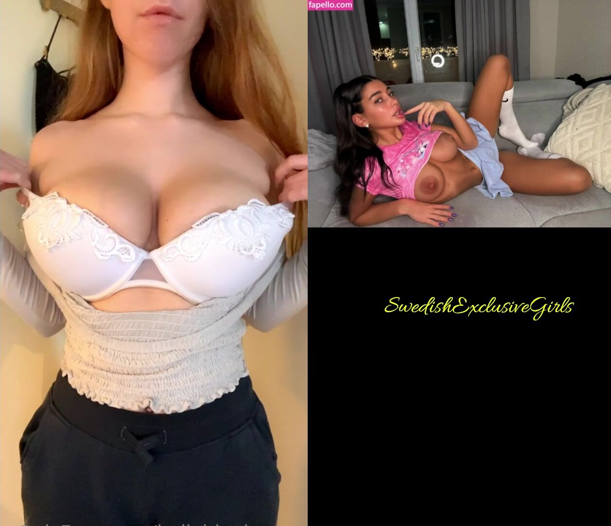 Norwegian Babe TheBellebunny flashing her big boobs