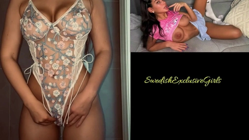 Norwegian Babe TheBelleBunny shows her pussy in slutty outfit