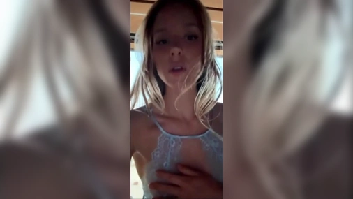 Beautiful Caroline Zalog Teasing Body on OF Livestream