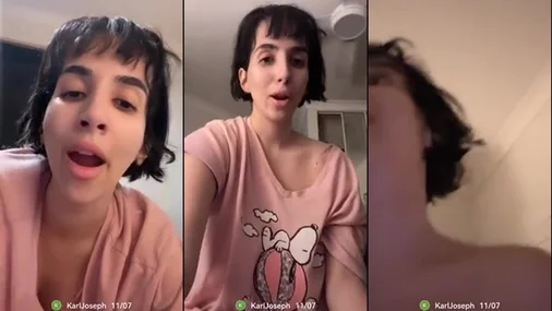 Australische Thot Aidelcorners zieht sich im Livestream aus