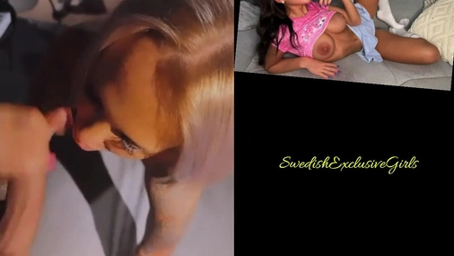 Swedish Tattooed Babe Kattpaow Blowjobs big dick