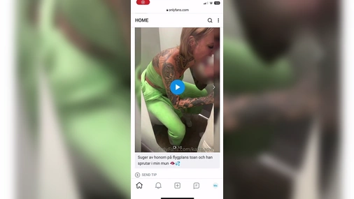 Kattpaow Blowjob in Airport with Cumshot in mouth
