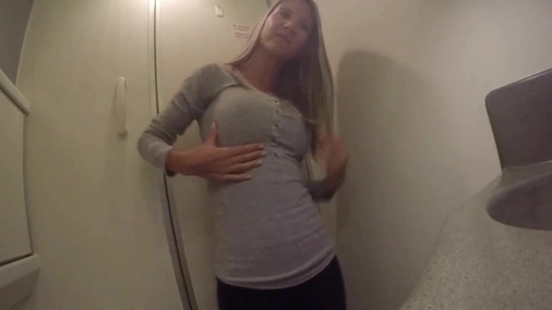 swedish blonde masturbates on Airplane