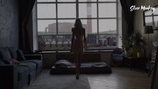 Blonde Alina Gorohova Topless In The Living Room
