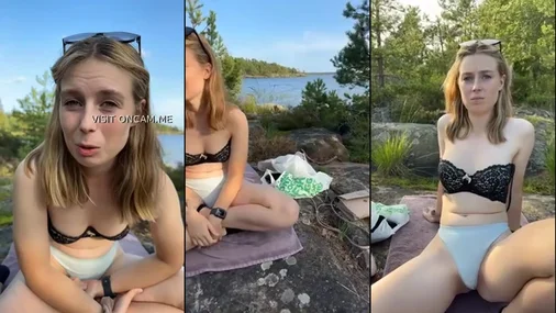 Emmasnusk Onanera offentligt med vibrator