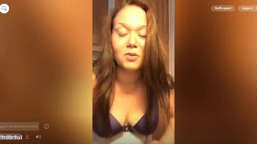 Drunk Swedish Girl Strips on Periscope Live