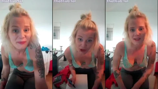 Suomalainen tyttö vilauttaa rintojaan livestriimissä