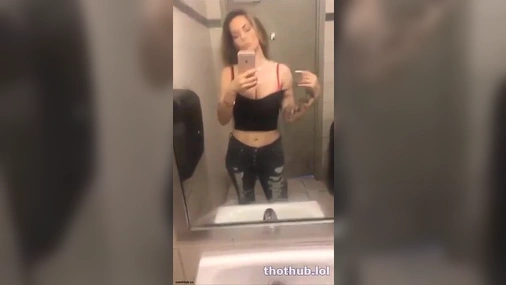 Viking Barbie Masturbating in Public Bathroom