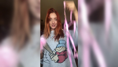 RedFoxOfficial Stripping And Masturbating her Tight Pussy