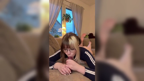 Swedish bunnygirl.ella dildo blowjob